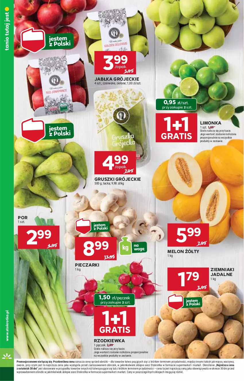 Gazetka promocyjna Stokrotka - Supermarket Opole/Radom - ważna 06.03 do 12.03.2025 - strona 6 - produkty: Gra, Gruszki, HP, Jabłka, Limonka, Melon, Piec, Por, Rzodkiewka, Ziemniaki