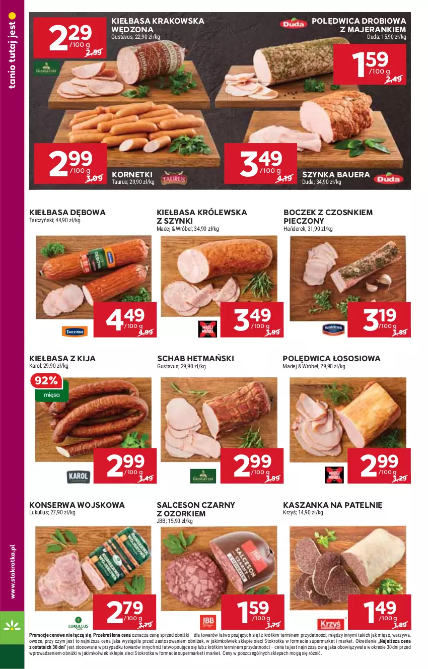 Gazetka promocyjna Stokrotka - Supermarket Opole/Radom - ważna 06.03 do 12.03.2025 - strona 8 - produkty: Boczek, HP, Kasza, Kaszanka, Kiełbasa, Kiełbasa krakowska, Piec, Polędwica, Salceson, Ser, Sos, Szynka