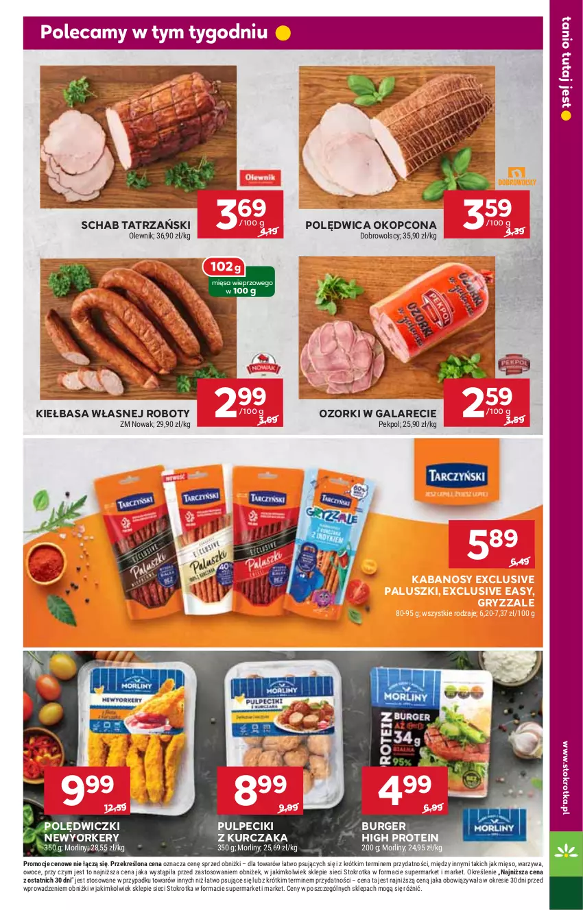 Gazetka promocyjna Stokrotka - Supermarket Opole/Radom - ważna 06.03 do 12.03.2025 - strona 9 - produkty: Burger, Gala, Gry, HP, Kabanos, Kiełbasa, Kurczak, Polędwica, Robot