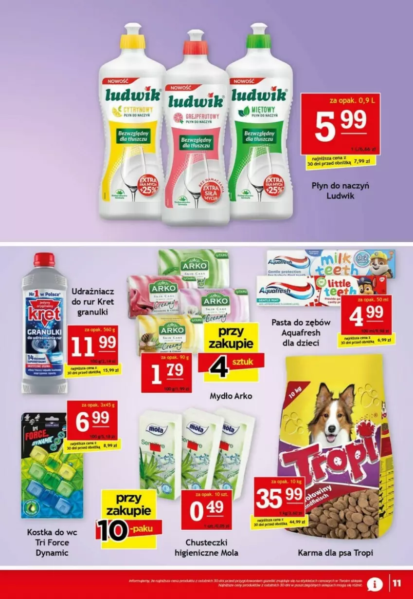 Gazetka promocyjna Gram market - ważna 03.01 do 09.01.2024 - strona 3 - produkty: Aquafresh, Chusteczki, Dzieci, Gra, Kostka do wc, Kret, Ludwik, Mola, Pasta do zębów