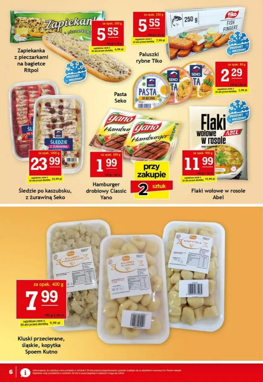Gazetka promocyjna Gram market - ważna 03.01 do 09.01.2024 - strona 9 - produkty: Burger, Hamburger, Kopytka, SEKO