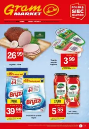 Gazetka promocyjna Gram market - Gazetka - ważna od 09.01 do 09.01.2024 - strona 1 - produkty: Sos, Twaróg, Piątnica, Proszek do prania, Szynka, Bryza