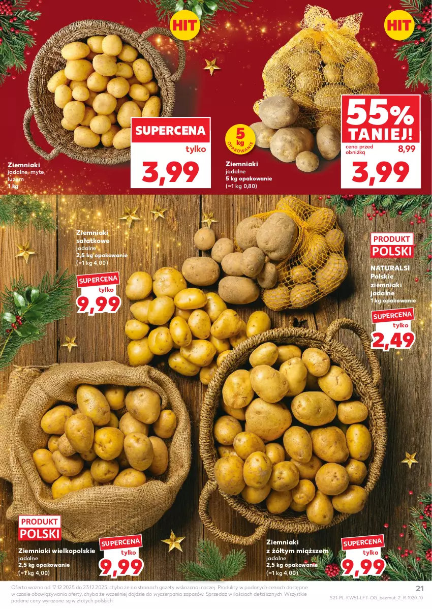 Gazetka promocyjna Kaufland - Gazetka tygodnia - ważna 17.12 do 23.12.2025 - strona 21 - produkty: Sałat, Ziemniaki