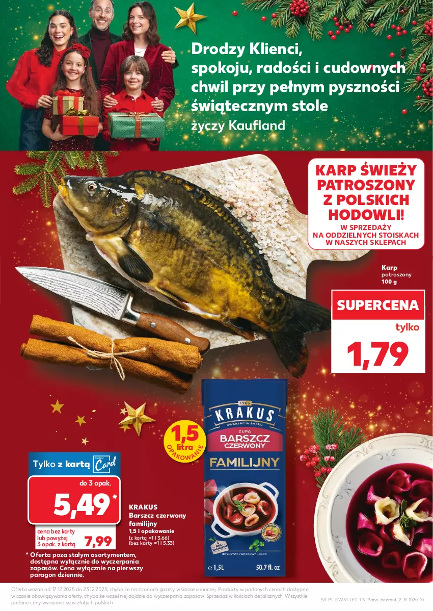 Gazetka promocyjna Kaufland - Gazetka tygodnia - ważna 17.12 do 23.12.2025 - strona 3 - produkty: Fa, Karp, Krakus
