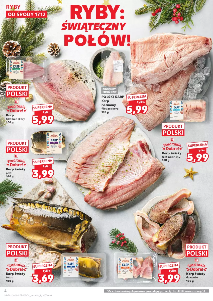 Gazetka promocyjna Kaufland - Gazetka tygodnia - ważna 17.12 do 23.12.2025 - strona 4 - produkty: Karp, Tusz