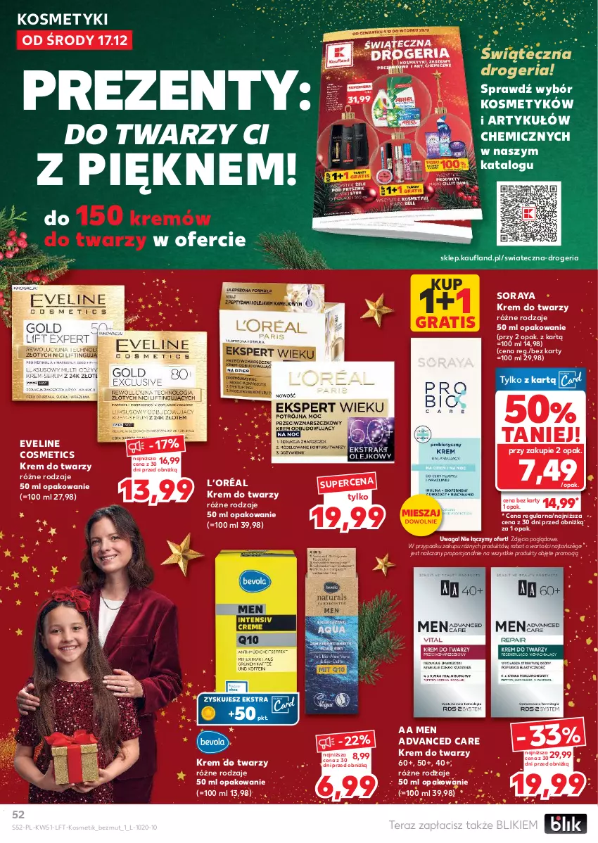 Gazetka promocyjna Kaufland - Gazetka tygodnia - ważna 17.12 do 23.12.2025 - strona 52 - produkty: Advanced Care, Eveline, Gra, Krem do twarzy, L’Oréal, Por, Tera, Waga