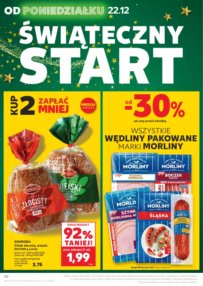 Gazetka promocyjna Kaufland - Gazetka tygodnia - ważna 17.12 do 23.12.2025 - strona 60 - produkty: Chleb, Morliny, Waga
