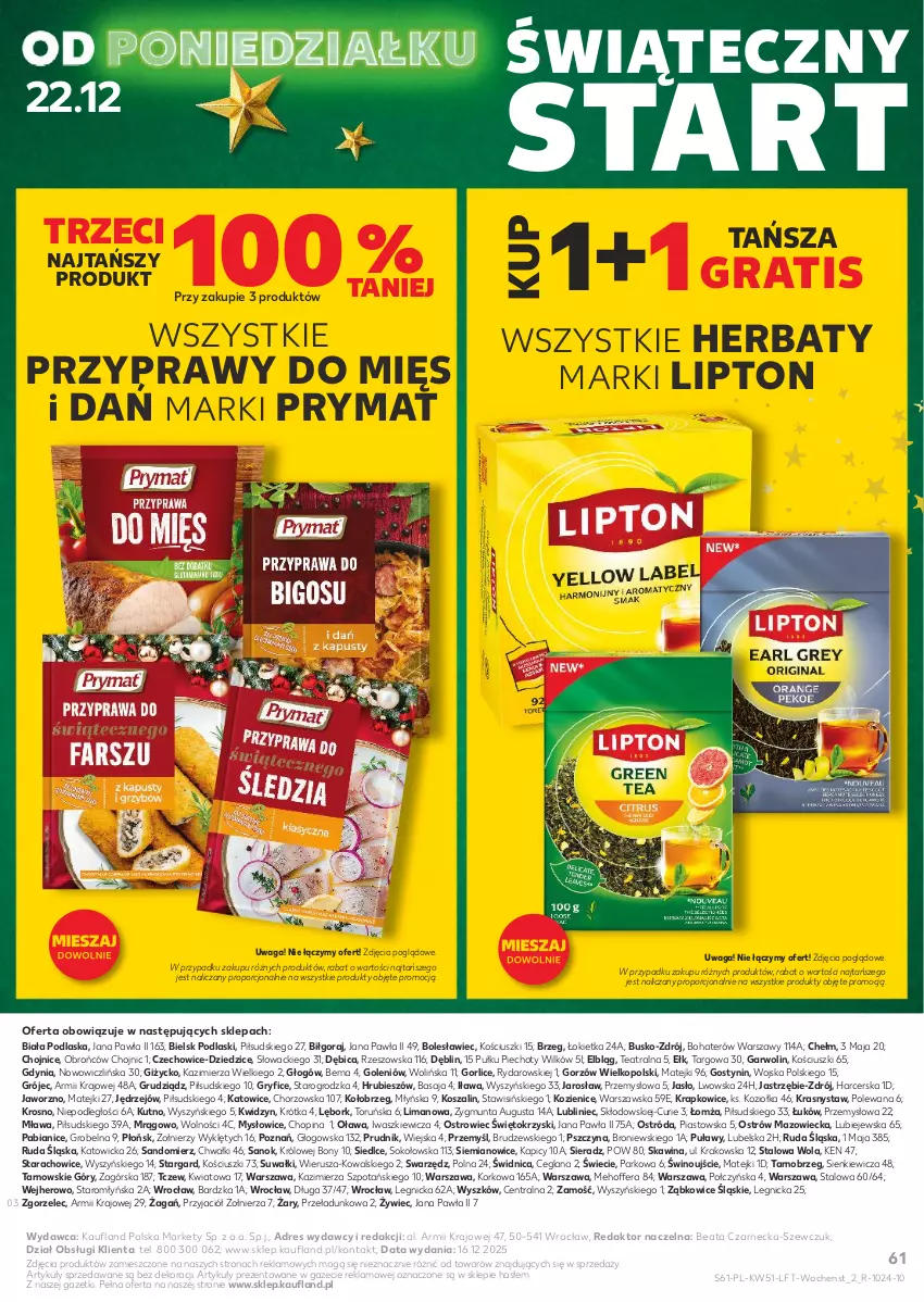Gazetka promocyjna Kaufland - Gazetka tygodnia - ważna 17.12 do 23.12.2025 - strona 61 - produkty: BIC, Dres, Gra, Gry, Kosz, LANA, Lipton, Piast, Piec, Podlaski, Por, Prymat, Przyprawy, Sok, Szal, Waga, Wino