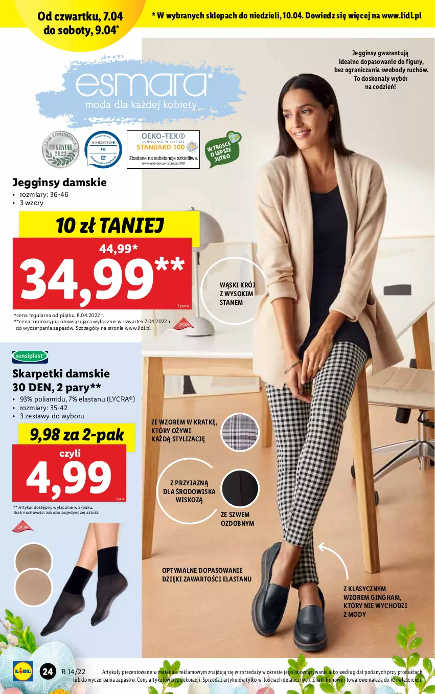 Gazetka promocyjna Lidl - GAZETKA - ważna 04.04 do 10.04.2022 - strona 26 - produkty: Body, Gin, Gra, Karp, Moda, Skarpetki, Sok