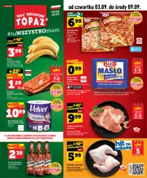 Gazetka promocyjna Topaz - Gazetka - Gazetka - ważna od 09.09 do 09.09.2026 - strona 1 - produkty: Piwa, Piwo, Sok, Gra, Królewski, Sokołów, Parówki, Mlekovita, Velvet, Dr. Oetker, Waga, Masło, Mleko