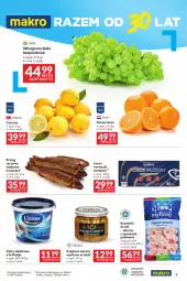 Gazetka promocyjna Makro - Oferta dla Twojego biznesu - Gazetka - ważna od 30.03 do 30.03.2024 - strona 3 - produkty: Glazura, Książęce, Pstrąg tęczowy, Cytryny, Pomarańcze, Matjas, Winogrona, Szprot, Pstrąg, Krewetki, Wino, Lazur, Olej