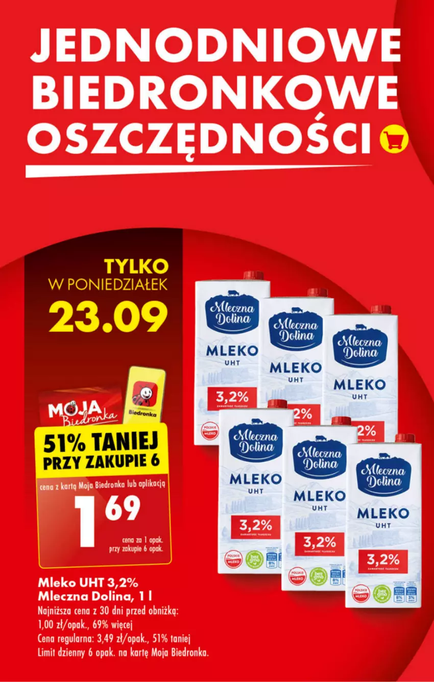 Gazetka promocyjna Biedronka - Od Poniedziałku - ważna 23.09 do 28.09.2024 - strona 3 - produkty: Mleko