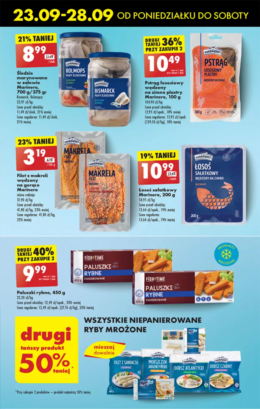 Gazetka promocyjna Biedronka - Od Poniedziałku - ważna 23.09 do 28.09.2024 - strona 41 - produkty: Filet z makreli, Mop, Paluszki rybne, Sałat, Sos