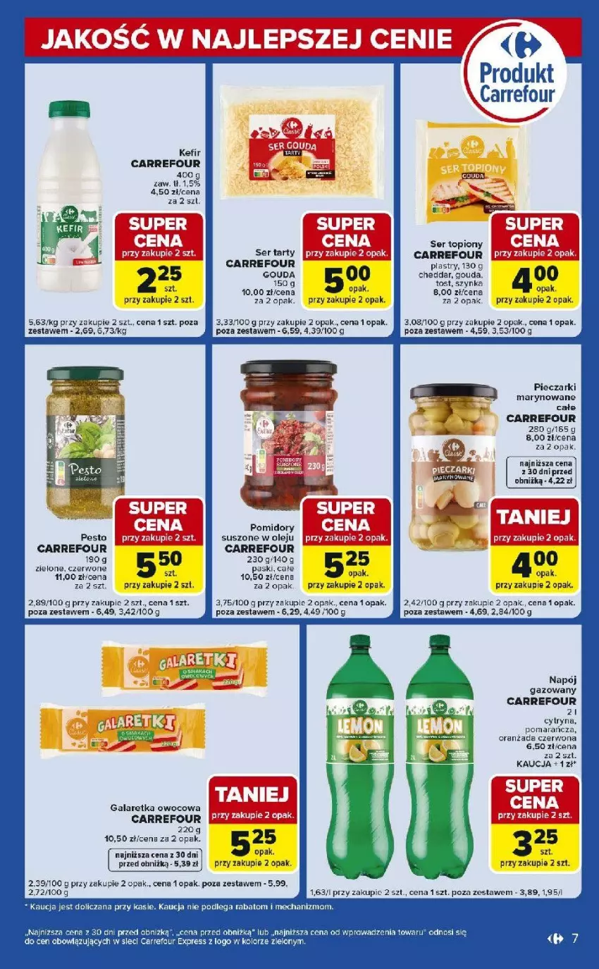Gazetka promocyjna Carrefour - Gazetka Express - ważna 10.03 do 16.03.2026 - strona 7 - produkty: Baton, Cheddar, Fa, Gouda, Gra, Kefir, Napój, Napój gazowany, Olej, Piec, Pomidory, Ser, Ser topiony, Top