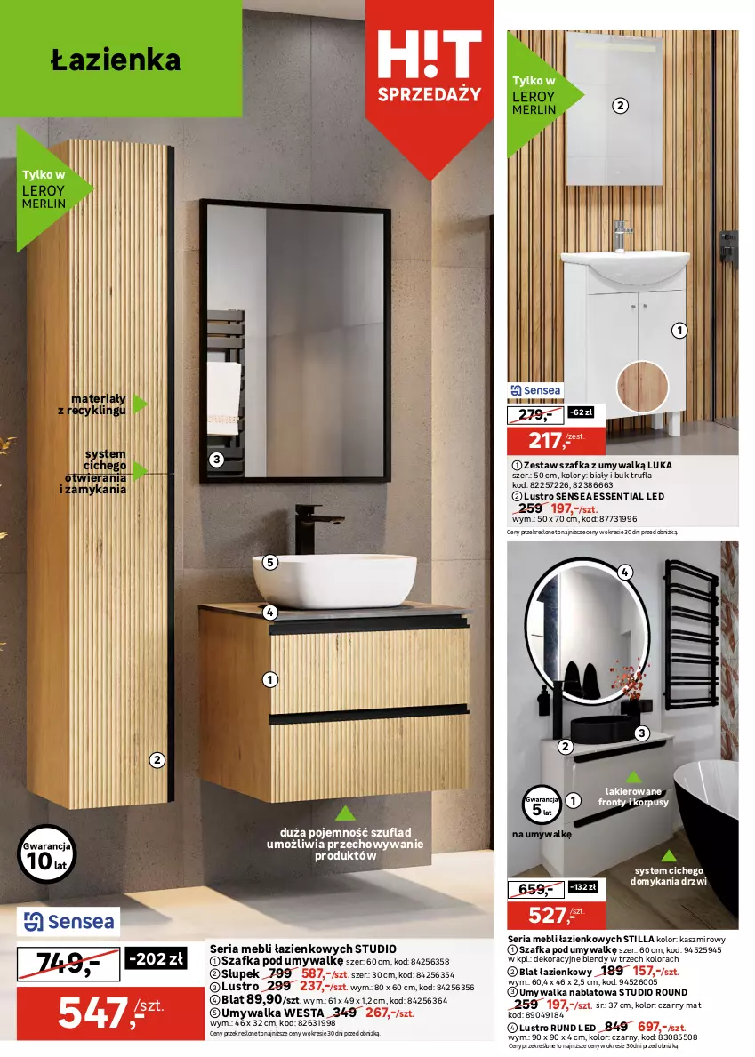 Gazetka promocyjna Leroy Merlin - Gazetka Leroy Merlin - ważna 29.08 do 23.09.2025 - strona 6 - produkty: Asus, Bateria, Bateria umywalkowa, Dozownik, Dozownik mydła, Drzwi, Dywan, Dywanik, Dywanik łazienkowy, Korpusy, Kosz, Kubek, Lack, Lakier, Lustro, Mydelniczka, Ser, Słupek, Sok, Suszarka, Szafka, Szafka pod umywalkę, Szczotka, Taca, Umywalka, Wanna