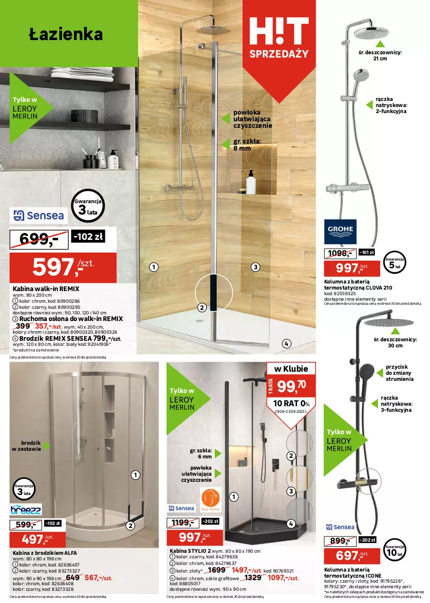 Gazetka promocyjna Leroy Merlin - Gazetka Leroy Merlin - ważna 29.08 do 23.09.2025 - strona 8 - produkty: Brodzik, Deska wolnoopadająca, Fa, Gra, Kompakt WC, Miska, Ogród, Rum, Ser, Szkło grafitowe, Termos, Zestaw podtynkowy WC