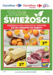 Gazetka promocyjna Carrefour - Gazetka Targ świeżości - Gazetka - ważna od 05.12 do 05.12.2022 - strona 1 - produkty: Ser, Karkówka wieprzowa, Gouda