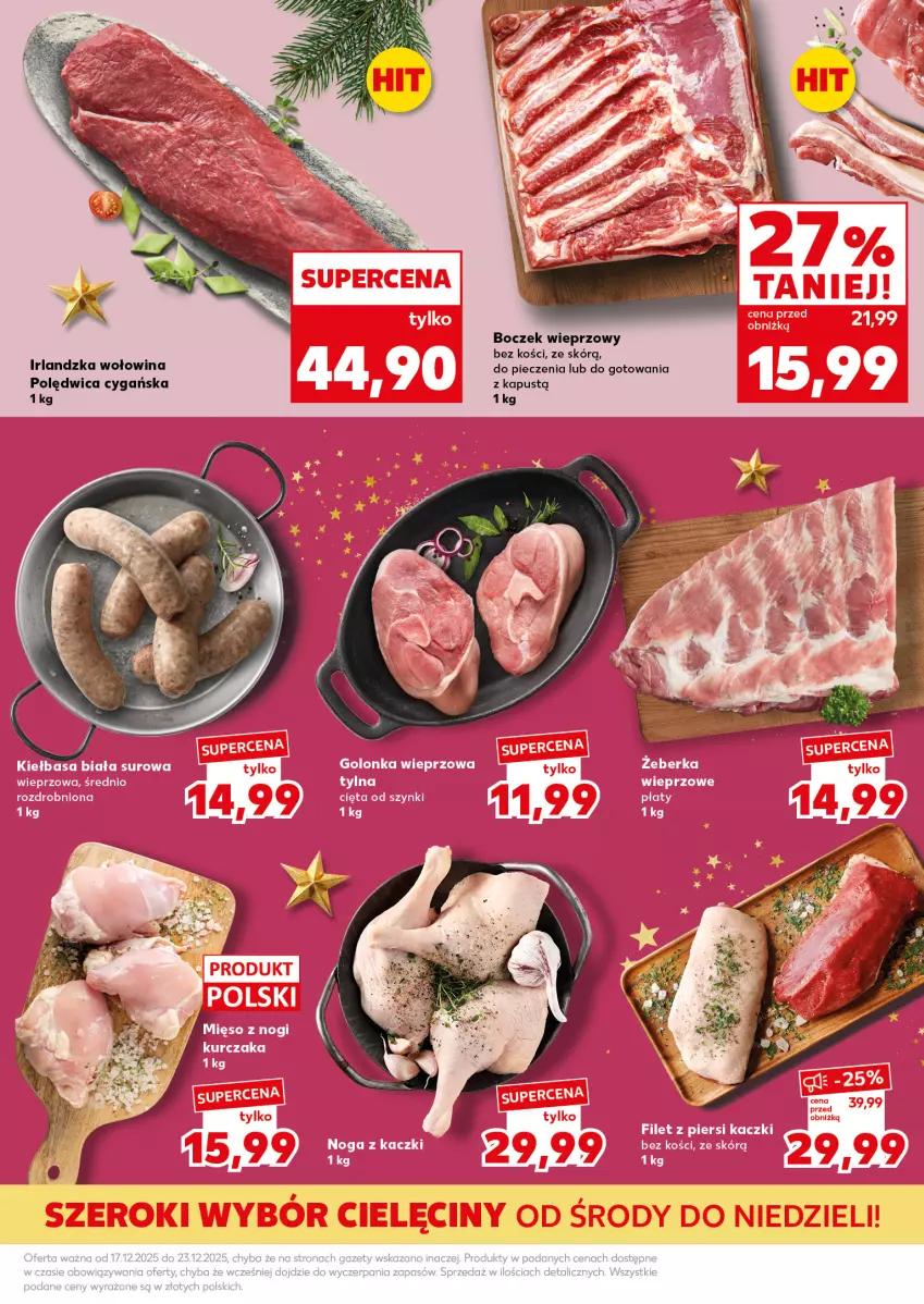Gazetka promocyjna Kaufland - Mocny Start - ważna 22.12 do 23.12.2025 - strona 17 - produkty: Boczek, Boczek wieprzowy, Kapustą, Piec, Polędwica, Wołowina