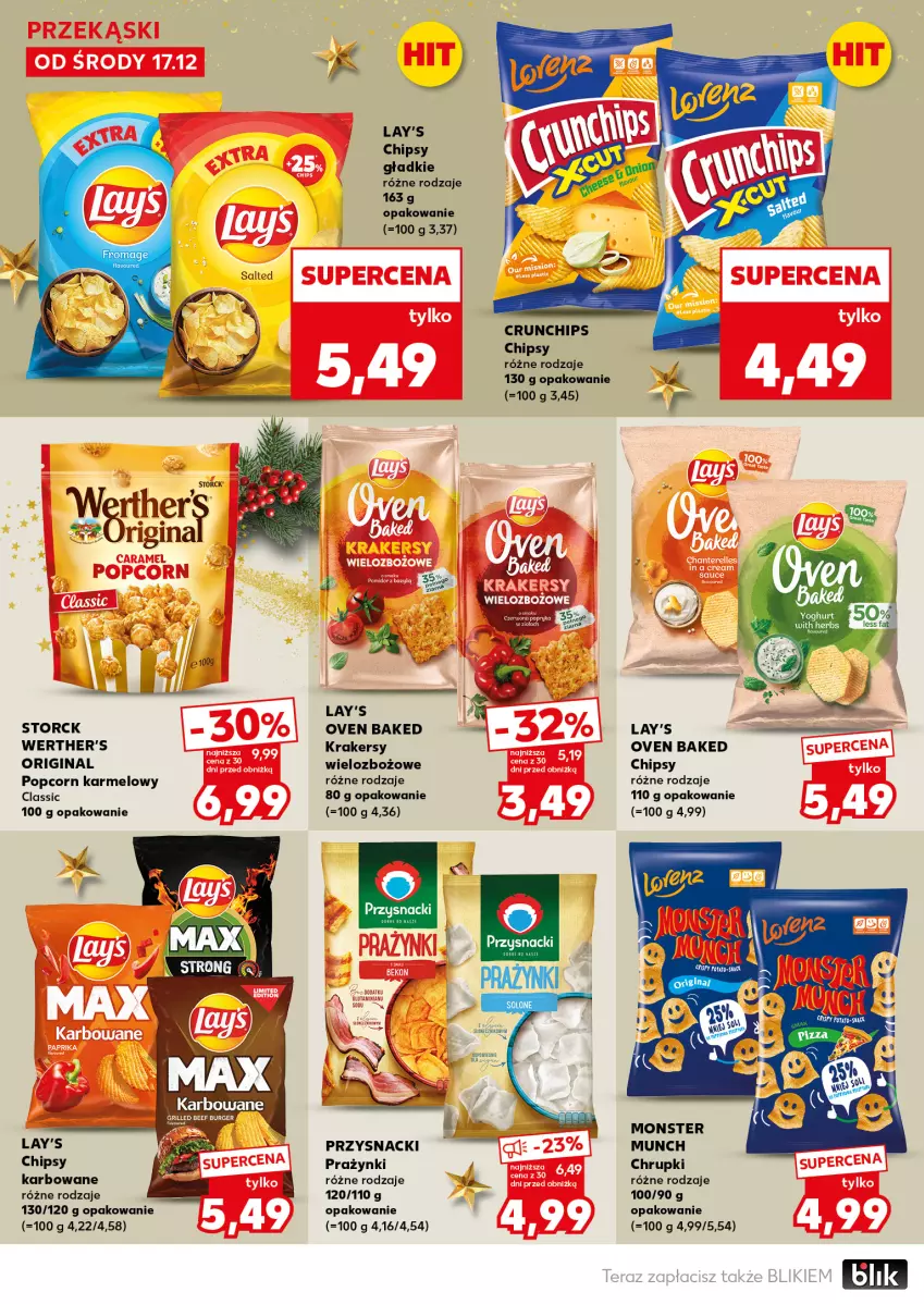 Gazetka promocyjna Kaufland - Mocny Start - ważna 22.12 do 23.12.2025 - strona 24 - produkty: Chipsy, Chrupki, Crunchips, Fa, Gin, Krakersy, Popcorn, Przysnacki