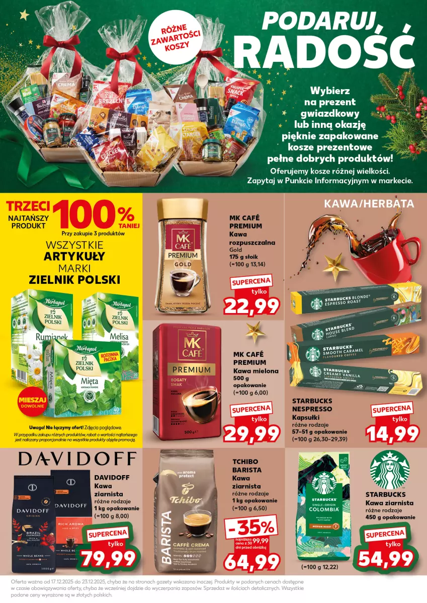 Gazetka promocyjna Kaufland - Mocny Start - ważna 22.12 do 23.12.2025 - strona 25 - produkty: Davidoff, Eleo, Kawa, Kawa mielona, Kawa rozpuszczalna, Kawa ziarnista, Kosz, Por, Tchibo, Tchibo Barista, Waga
