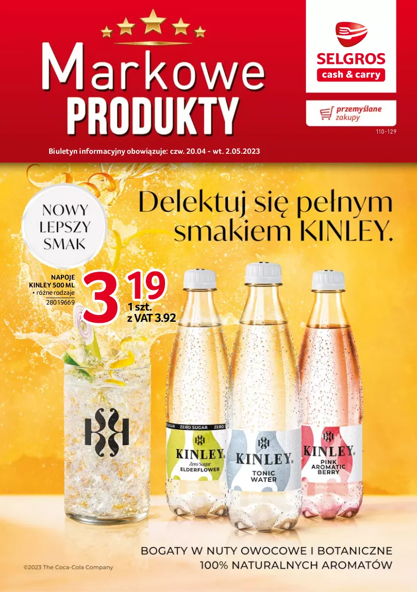 Gazetka promocyjna Selgros - Katalog Markowe Produkty - ważna 20.04 do 02.05.2023 - strona 1 - produkty: Napoje