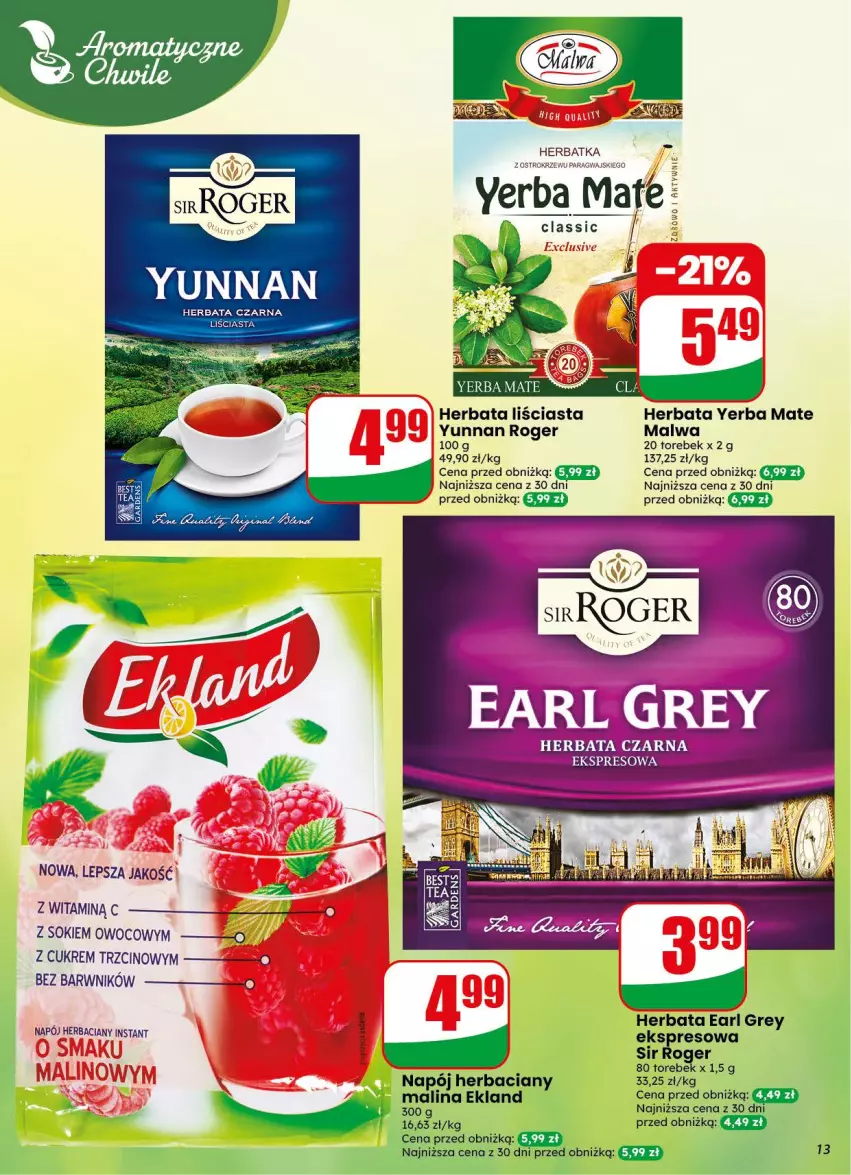 Gazetka promocyjna Dino - Gazetka 38 / 2026 - ważna 16.09 do 22.09.2026 - strona 13 - produkty: AEG, Earl Grey, Herbata, Herbata czarna, Napój, Sok