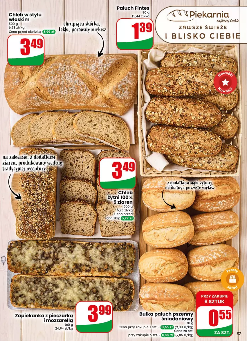Gazetka promocyjna Dino - Gazetka 38 / 2026 - ważna 16.09 do 22.09.2026 - strona 37 - produkty: Bułka, Chleb, Dada, JBL, Piec, Por, Zapiekanka