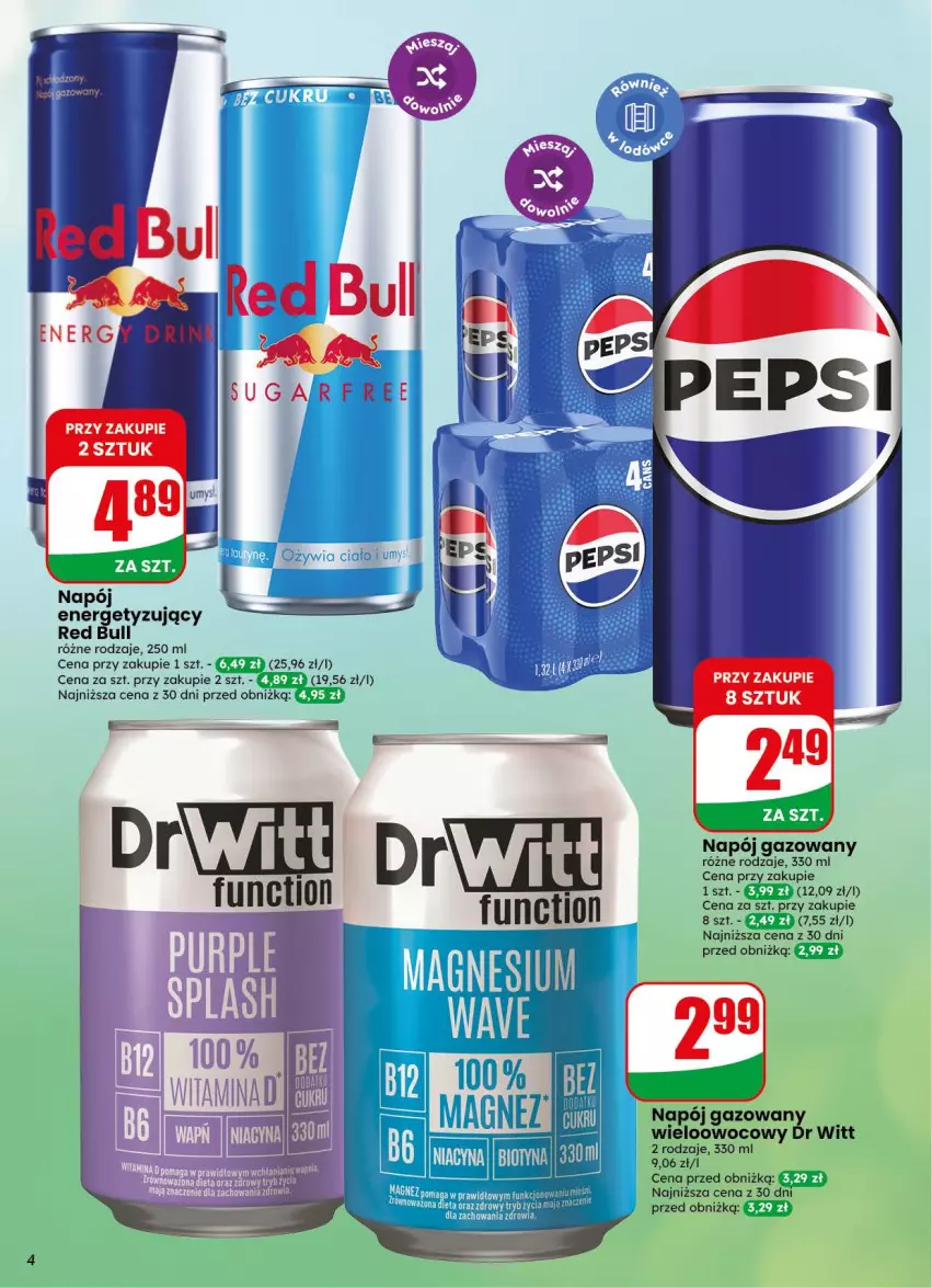 Gazetka promocyjna Dino - Gazetka 38 / 2026 - ważna 16.09 do 22.09.2026 - strona 4 - produkty: Napój, Napój gazowany, Red Bull