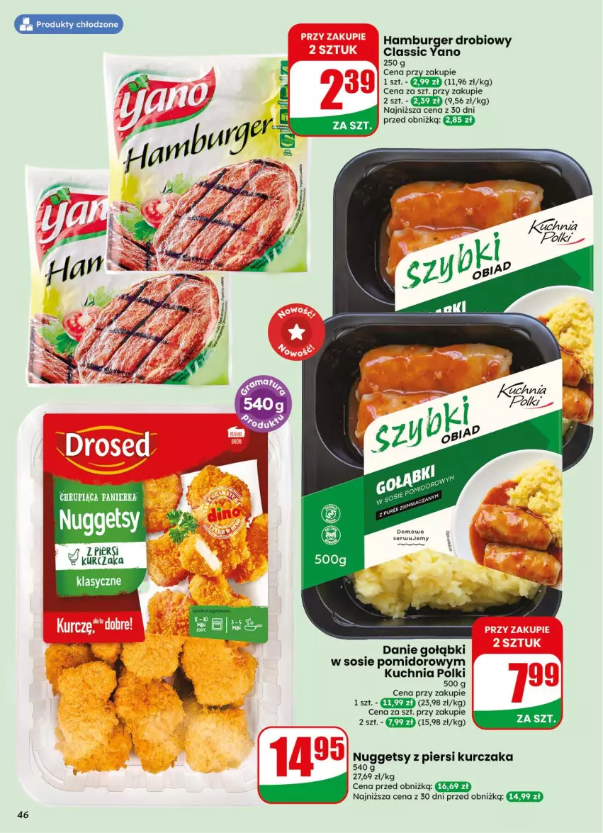 Gazetka promocyjna Dino - Gazetka 38 / 2026 - ważna 16.09 do 22.09.2026 - strona 46 - produkty: Burger, Hamburger, Kuchnia, Kurczak, Ser, Sos
