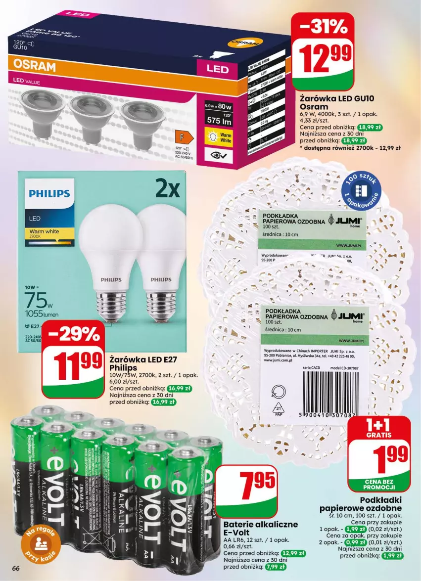 Gazetka promocyjna Dino - Gazetka 38 / 2026 - ważna 16.09 do 22.09.2026 - strona 66 - produkty: Baterie alkaliczne, Gra, Papier, Philips, Podkład, Podkładka, Por, Ser