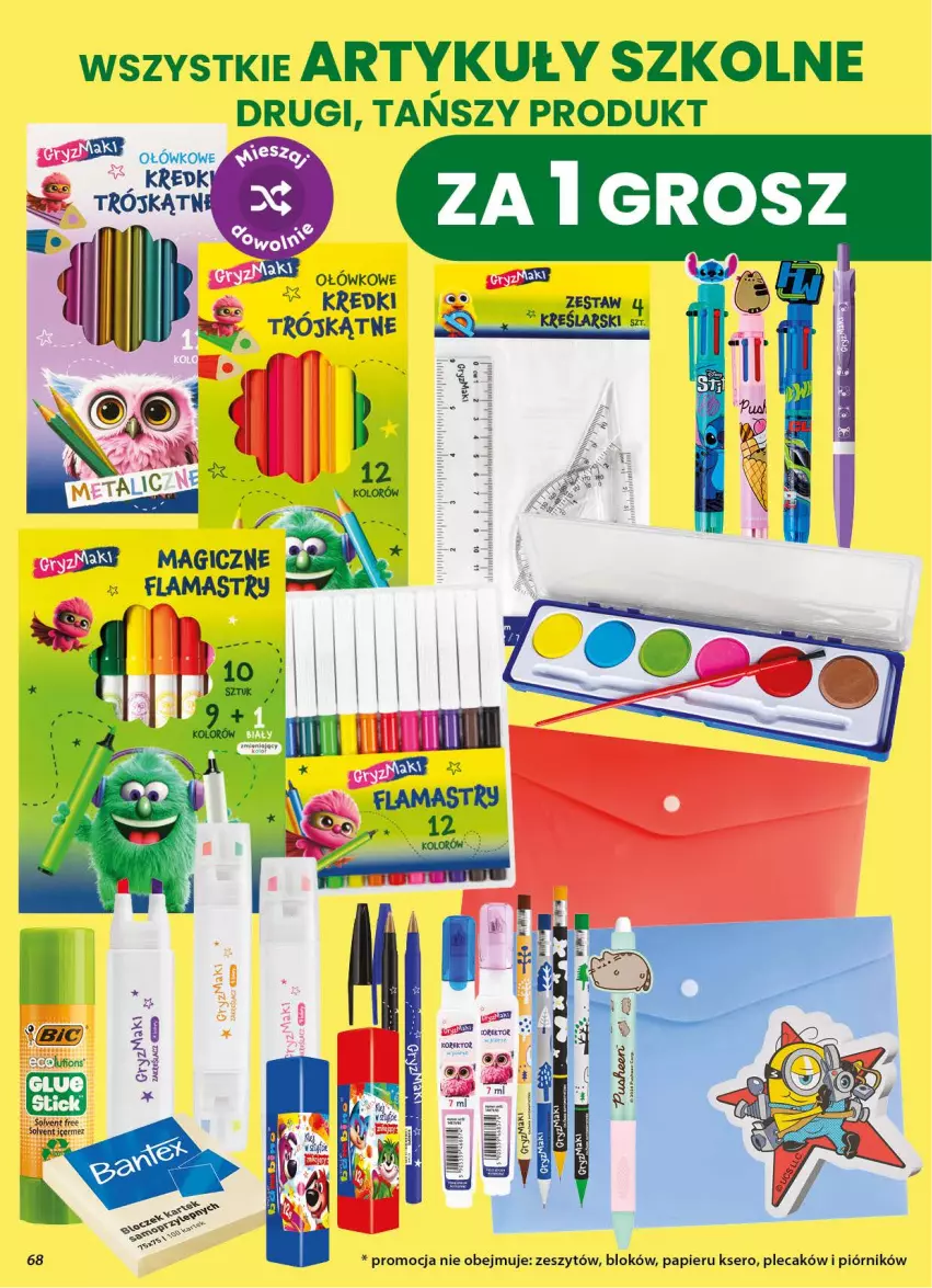Gazetka promocyjna Dino - Gazetka 38 / 2026 - ważna 16.09 do 22.09.2026 - strona 68 - produkty: Flamastry, Papier, Piórnik, Plecak, Ser