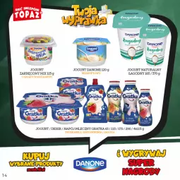 Gazetka promocyjna Topaz - Gazetka - Gazetka - ważna od 16.10 do 16.10.2022 - strona 14 - produkty: Jogurt naturalny, Ser, Gry, Gra, Jogurt, Napój mleczny, Deser, Napój