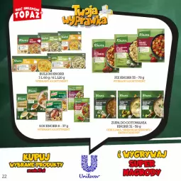 Gazetka promocyjna Topaz - Gazetka - Gazetka - ważna od 16.10 do 16.10.2022 - strona 22 - produkty: Sos, Zupa, Knorr