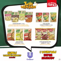 Gazetka promocyjna Topaz - Gazetka - Gazetka - ważna od 16.10 do 16.10.2022 - strona 23 - produkty: Ser, Pur, NBA, Gry, Zupa, Kubek, Knorr