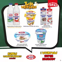 Gazetka promocyjna Topaz - Gazetka - Gazetka - ważna od 16.10 do 16.10.2022 - strona 9 - produkty: Jogurt naturalny, Ser, Gry, Maślanka, Jogurt, Mascarpone, Deser