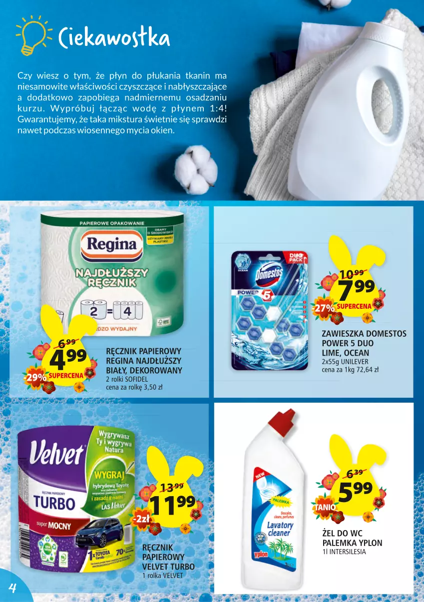 Gazetka promocyjna Arhelan - Gazetka - ważna 15.03 do 30.04.2021 - strona 4 - produkty: Domestos, Gin, Gry, Papier, Ręcznik, Rolki, Velvet