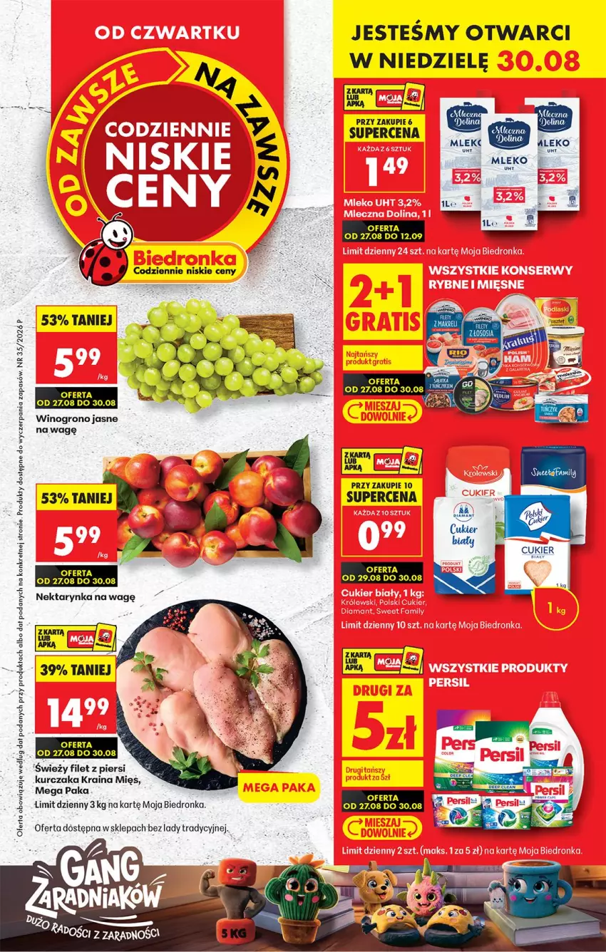 Gazetka promocyjna Biedronka - Od Czwartku - ważna 27.08 do 02.09.2026 - strona 1 - produkty: Filet z piersi kurczaka, Kret, Kurczak, Nektar, Nektarynka, Wino