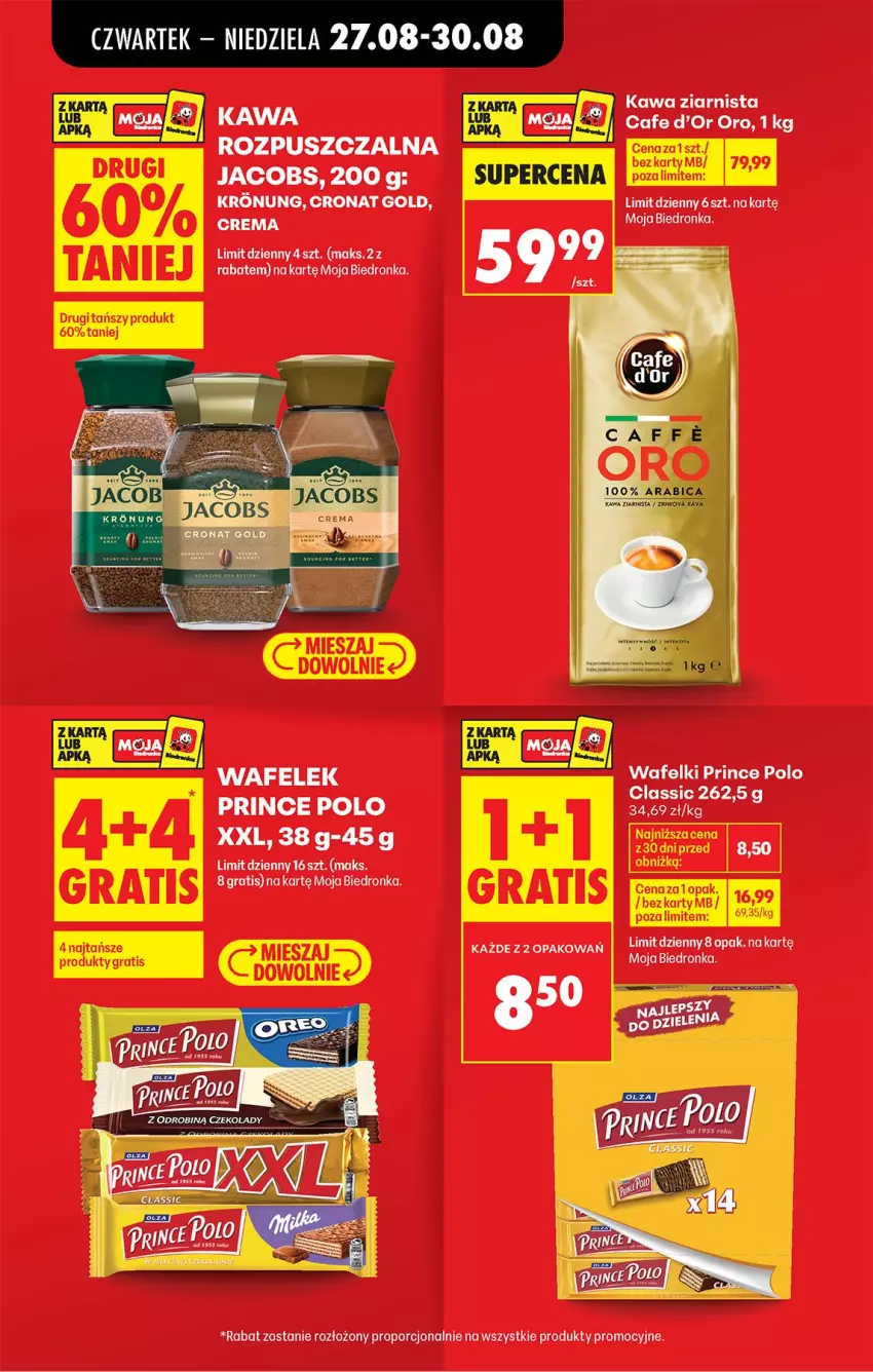 Gazetka promocyjna Biedronka - Od Czwartku - ważna 27.08 do 02.09.2026 - strona 15 - produkty: Gra, Jacobs, Kawa, Kawa ziarnista, Por, Prince Polo, Wafelek