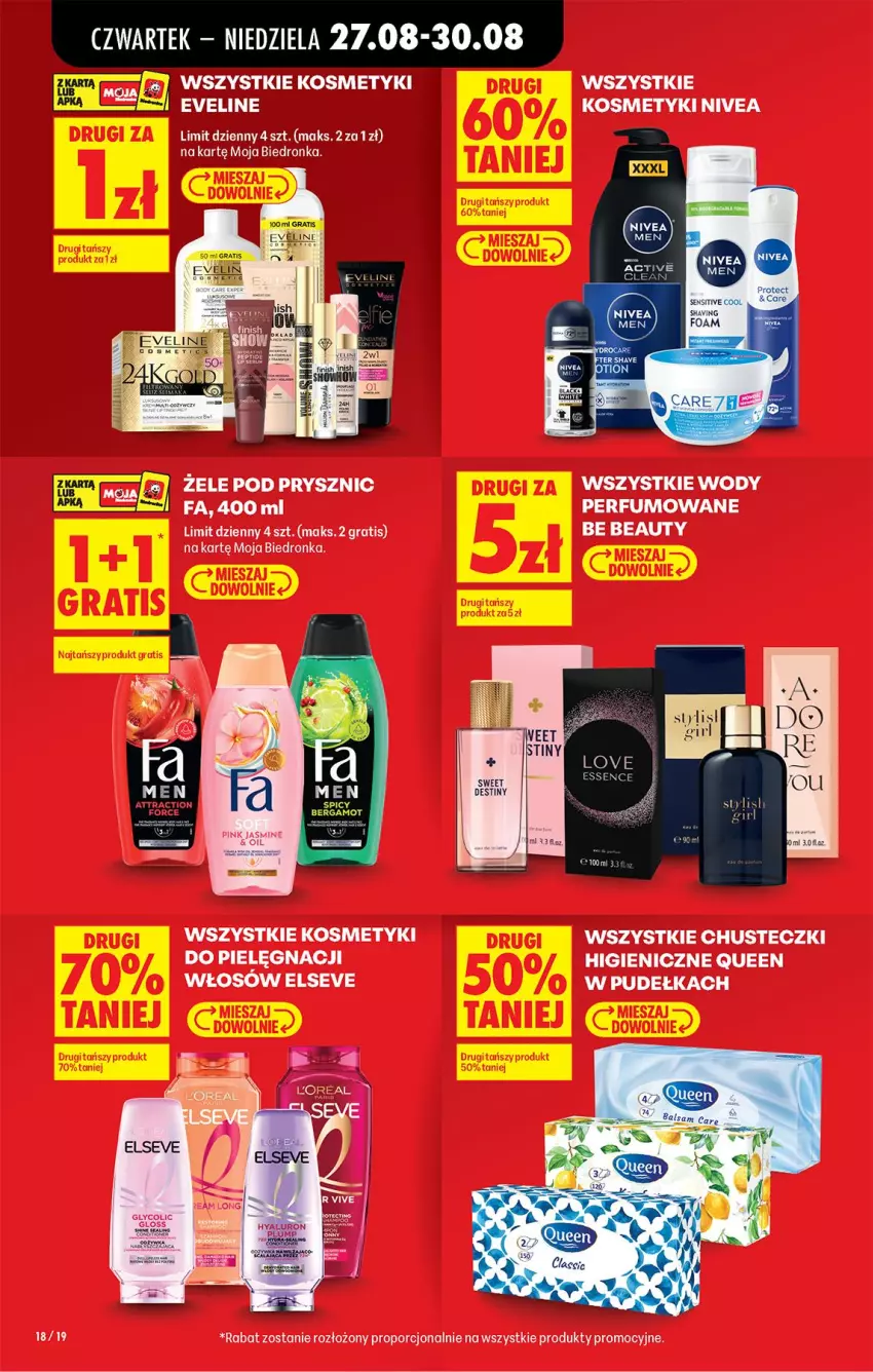 Gazetka promocyjna Biedronka - Od Czwartku - ważna 27.08 do 02.09.2026 - strona 20 - produkty: Be Be, Chusteczki, Elseve, Fa, Gra, Nivea, Perfum, Por
