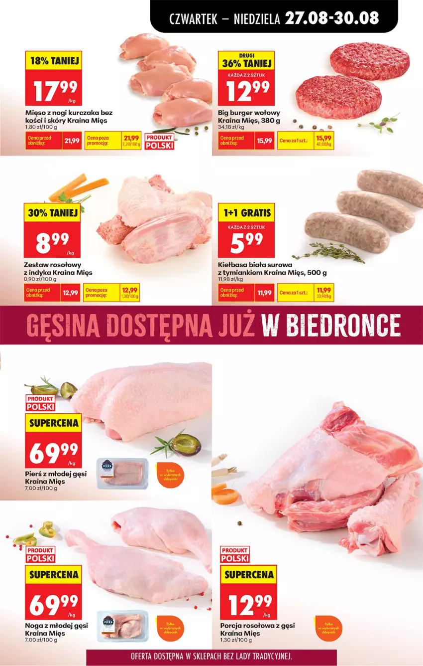 Gazetka promocyjna Biedronka - Od Czwartku - ważna 27.08 do 02.09.2026 - strona 37 - produkty: Burger, Gra, Kiełbasa, Kiełbasa biała, Kurczak, Mięso, Por