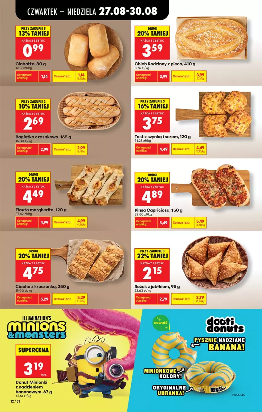 Gazetka promocyjna Biedronka - Od Czwartku - ważna 27.08 do 02.09.2026 - strona 40 - produkty: Bagietka, Bagietka czosnkowa, Chleb, Ciabatta, Donut, Gin, Piec, Ser