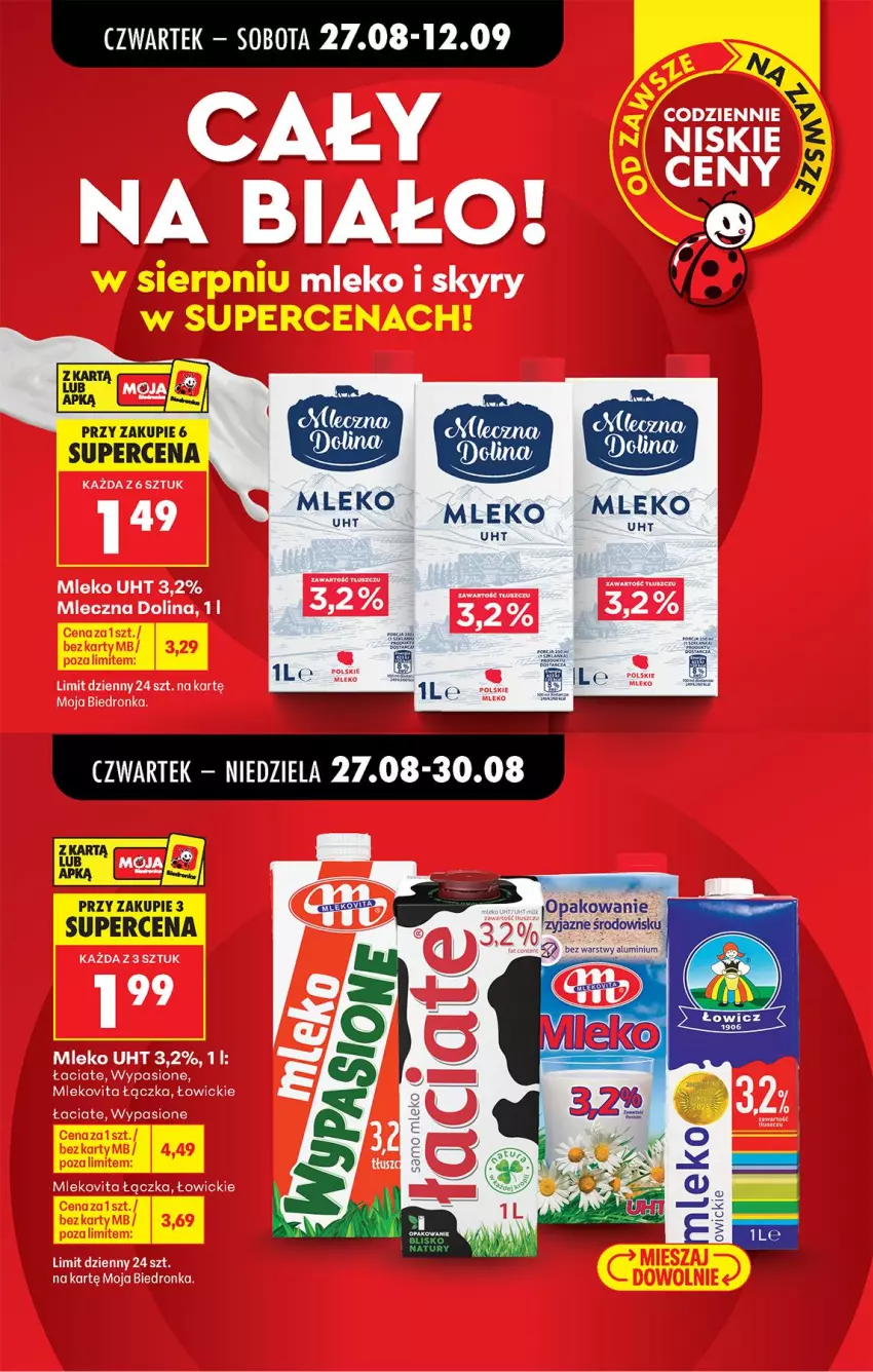 Gazetka promocyjna Biedronka - Od Czwartku - ważna 27.08 do 02.09.2026 - strona 5 - produkty: Mleko, Mlekovita