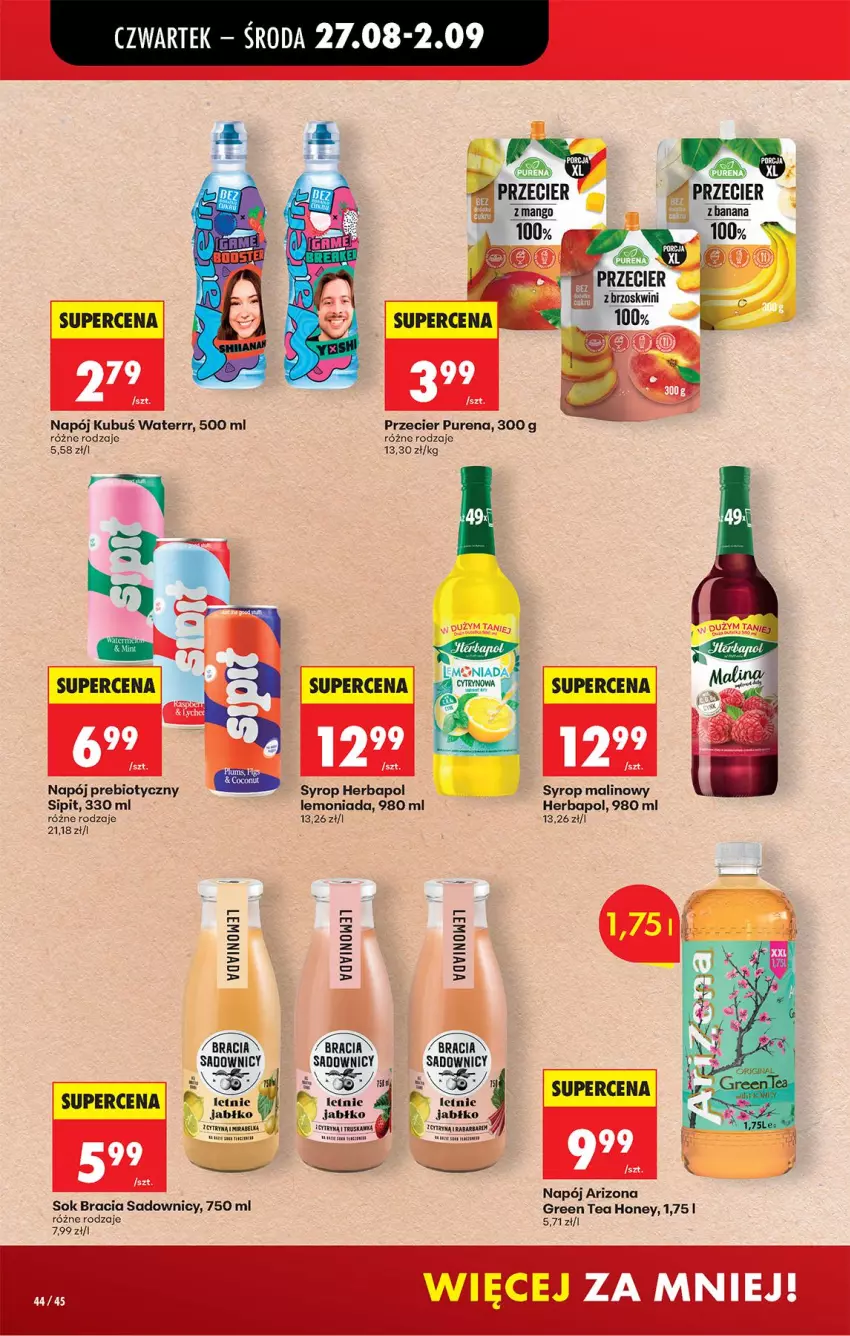 Gazetka promocyjna Biedronka - Od Czwartku - ważna 27.08 do 02.09.2026 - strona 58 - produkty: Herbapol, Kubuś, Kubuś Waterrr, Lemoniada, Mango, Napój, Pur, Sok, Syrop
