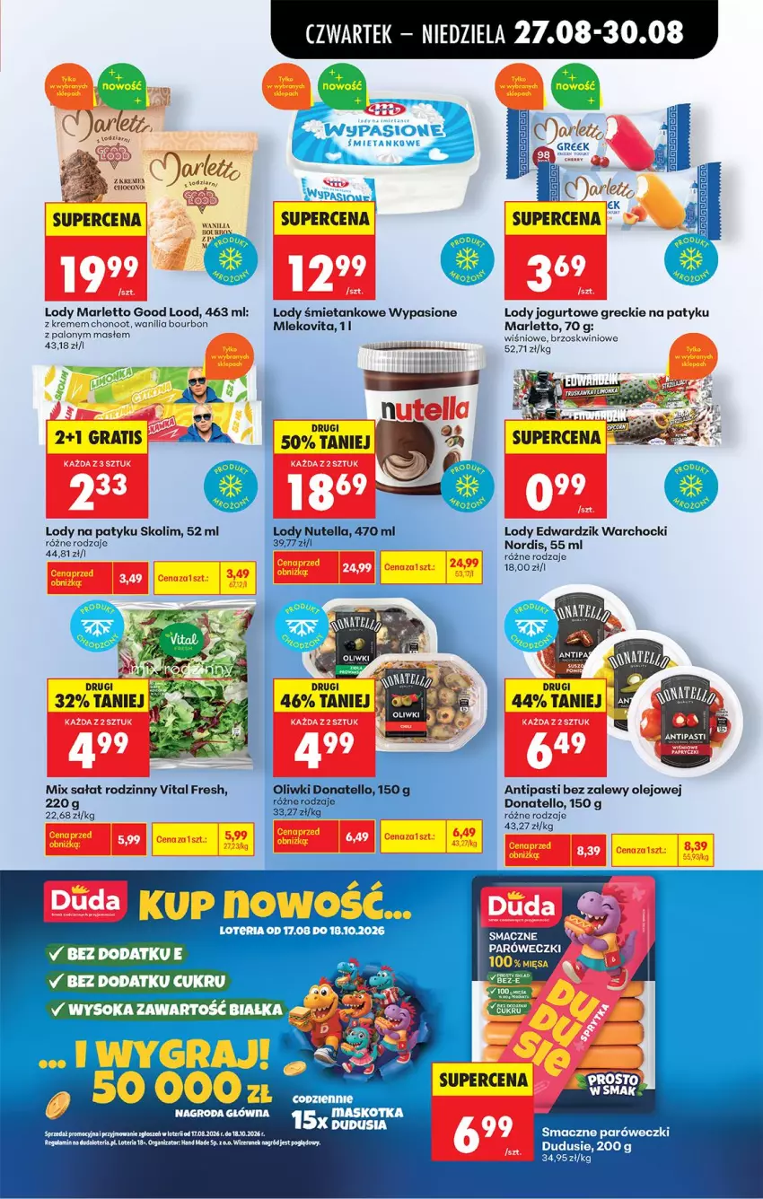Gazetka promocyjna Biedronka - Od Czwartku - ważna 27.08 do 02.09.2026 - strona 61 - produkty: Bourbon, Gra, Jogurt, Lody, Mleko, Mlekovita, Olej, Sałat, Sok