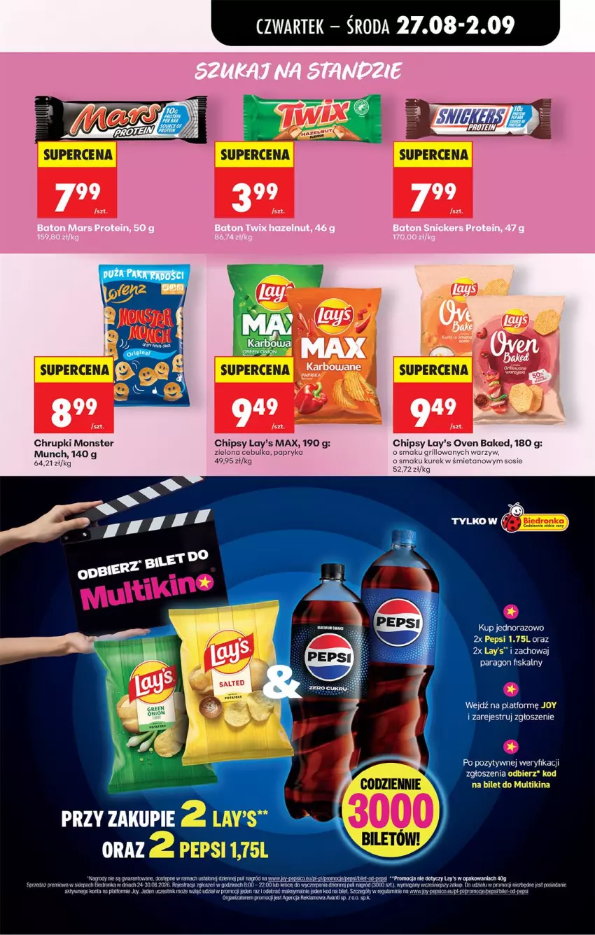 Gazetka promocyjna Biedronka - Od Czwartku - ważna 27.08 do 02.09.2026 - strona 65 - produkty: Chipsy, Chrupki, Grill, Papryka, Pepsi, Sos