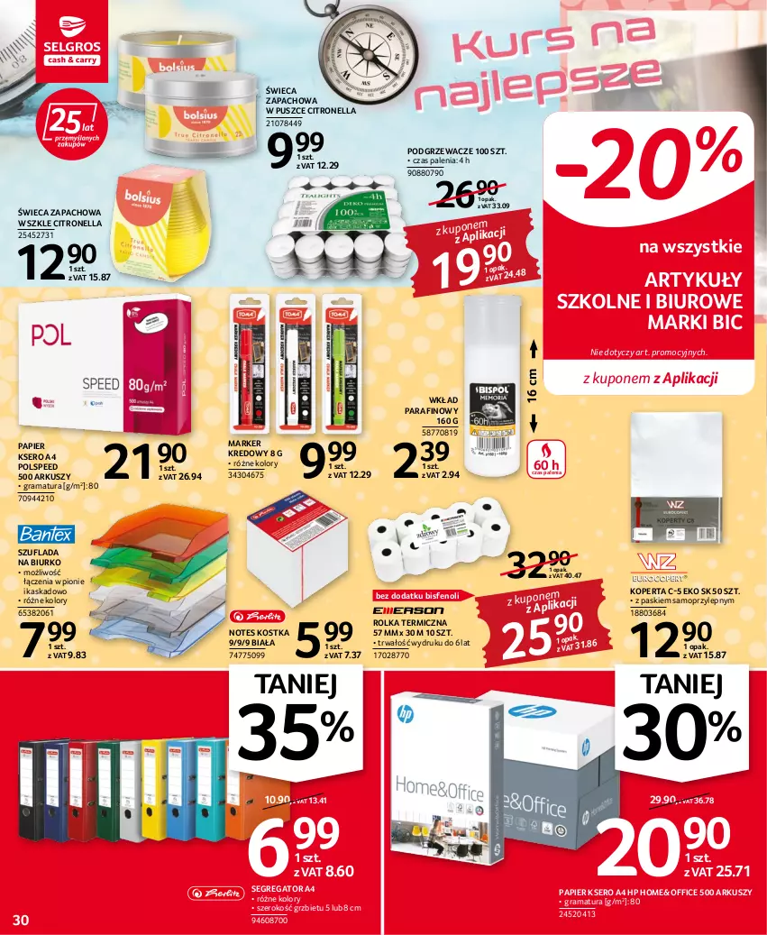 Gazetka promocyjna Selgros - Oferta przemysłowa - ważna 14.07 do 27.07.2022 - strona 30 - produkty: BIC, Biurko, Biuro, Gra, HP, Kask, Marker, Mop, Papier, Podgrzewacze, Rama, Ser