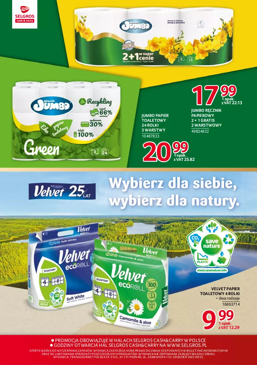 Gazetka promocyjna Selgros - Katalog Markowe Produkty - ważna 22.04 do 31.12.2022 - strona 16 - produkty: Fa, Gra, LG, Papier, Papier toaletowy, Ręcznik, Rolki, Tran, Velvet