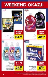 Gazetka promocyjna Carrefour - Gazetka Weekend okazji już od piątku! - Gazetka - ważna od 03.01 do 03.01.2026 - strona 6 - produkty: Coccolino, Papier, Finish, Velvet, Ręcznik, Rolki, Perwoll, Zmywarki