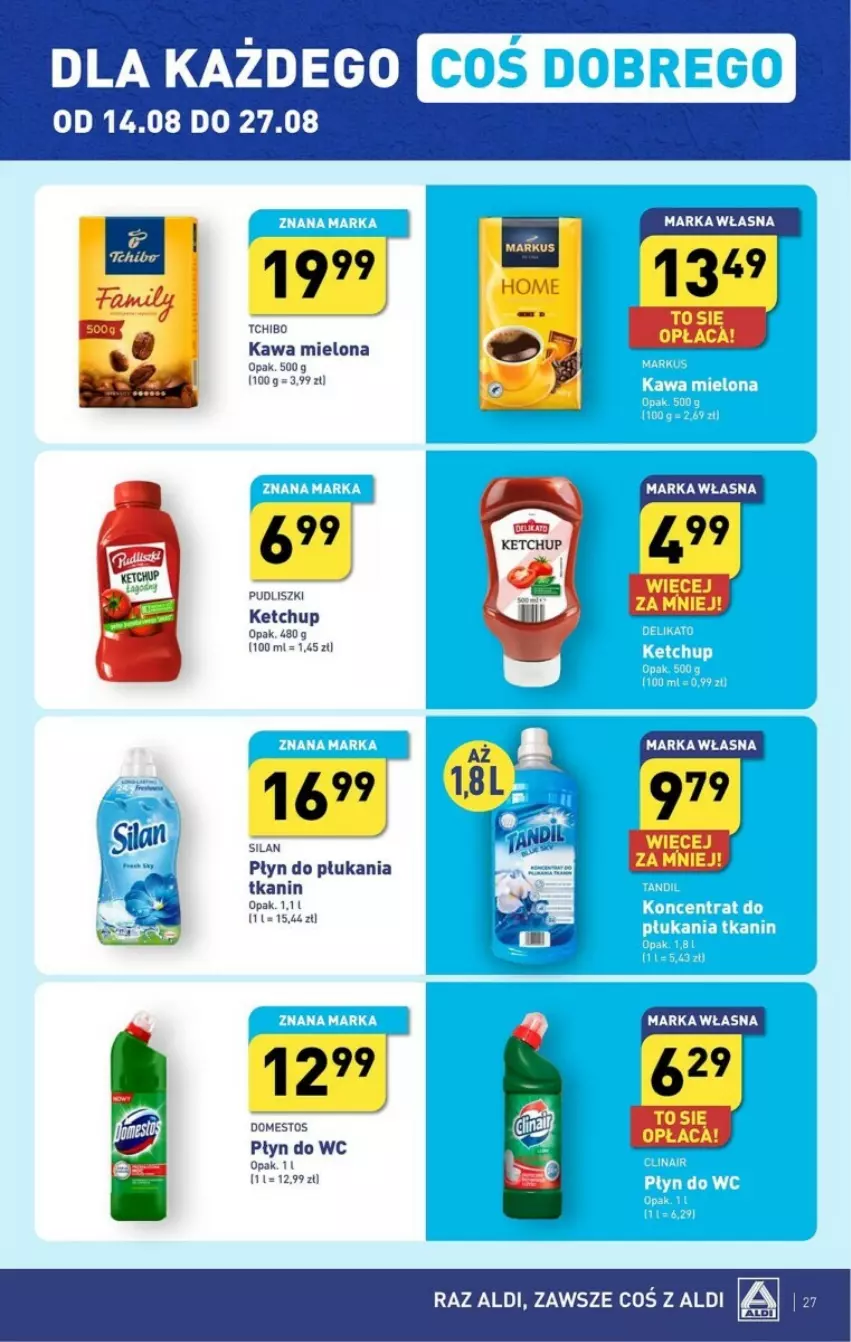 Gazetka promocyjna Aldi - ważna 14.08 do 19.08.2023 - strona 20 - produkty: Domestos, LG, Płyn do płukania, Płyn do wc, Silan