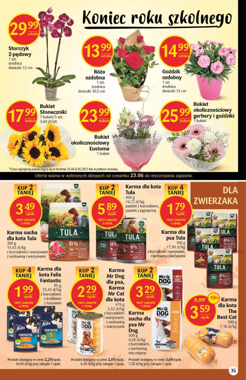 Gazetka promocyjna Delikatesy Centrum - Gazetka DC24 - ważna 23.06 do 29.06.2022 - strona 35 - produkty: Bukiet, Fa, Fanta, Felix, Gerber, Królik, Kurczak, Pasztet, Róża, Sos, Storczyk, Warzywa